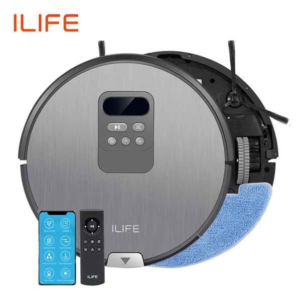 რობოტი მტვერსასრუტი ILIFE V80 Pro Robotic Dry & Wet Vacuum, Mapping, WiFi, 2000Pa Max Suction,Self-Charging,Path Pattern,Multiple Cleaning Mode, Alexa & Google Home
